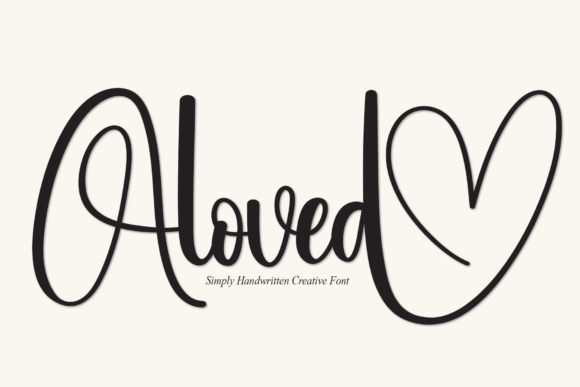 The Elegant Flow of Aloved: A Handwritten Script for Personal Designs